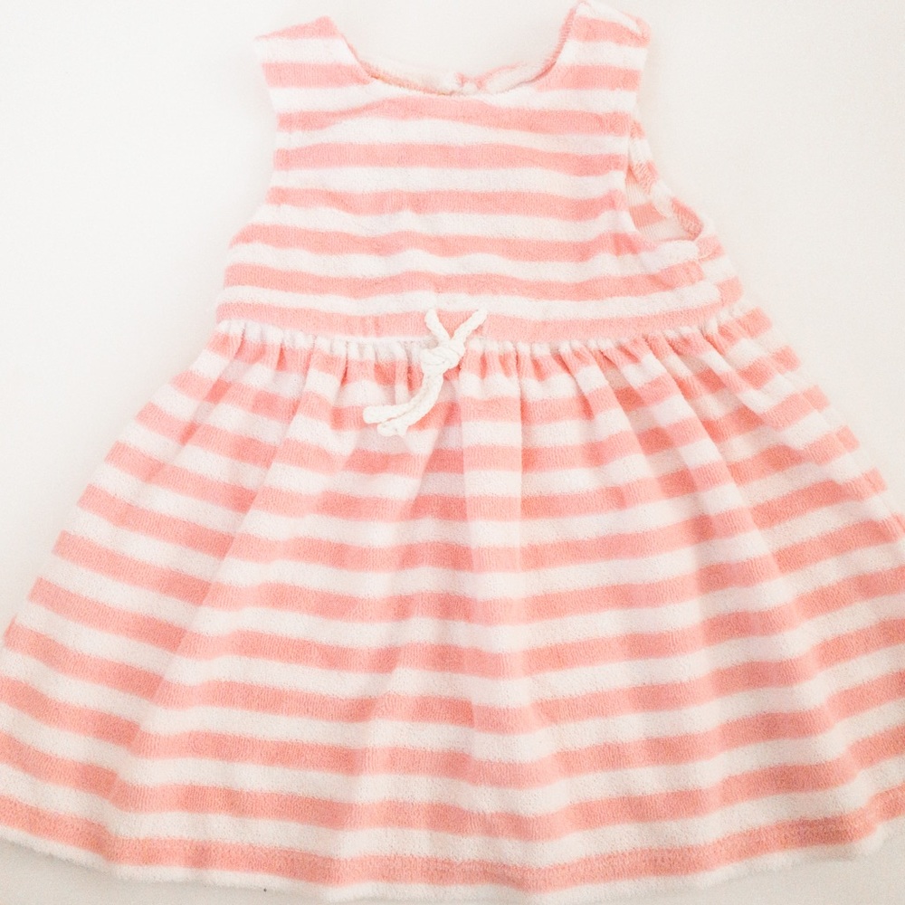 First Impressions Pink Glaze Striped Beach Dress